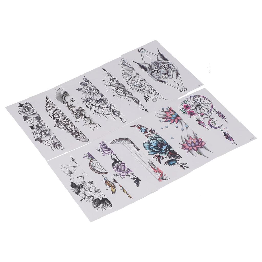 14pcs Temporary Flower Animal Tattoos Paper Waterproof Fake Tattoo Stickers Sets