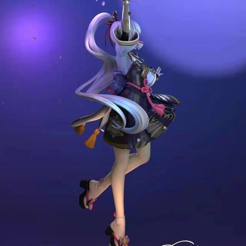 22cm Genshin Impact Klee Hibana Knight Anime Figure Kamisato Ayaka Pvc Action Figure Collection Model Doll Child Kid Gifts