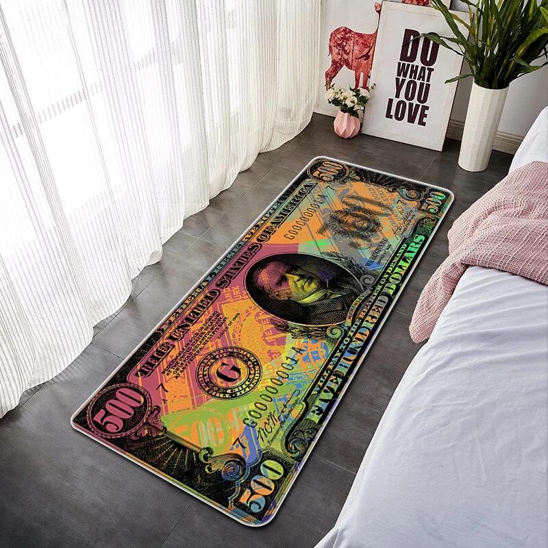 Dollar Doormat for Entrance Door Non-slip and Washable Kitchen Mat Absorbent Bathroom Rug Balcony Decorations Floor Mats Welcome
