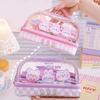 Double Layer Pencil Case PVC Pen Bag New Stationary Organizer