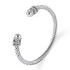European and American Twisted Wire Gold Opening Bracelet, Brick Bracelet, Cable Wire Rope Bracelet 2026