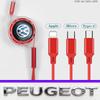USB Type-C Fast Charging Cable 3in1 Telescopic Charger Valve Cap For VW Golf Amarok T5 Phaeton Teramont ID3 Tiguan T-Cross