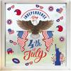 White-headed Eagle Statue of Liberty Glass Stickers for Bedroom, Living Room, Bathroom and Windows