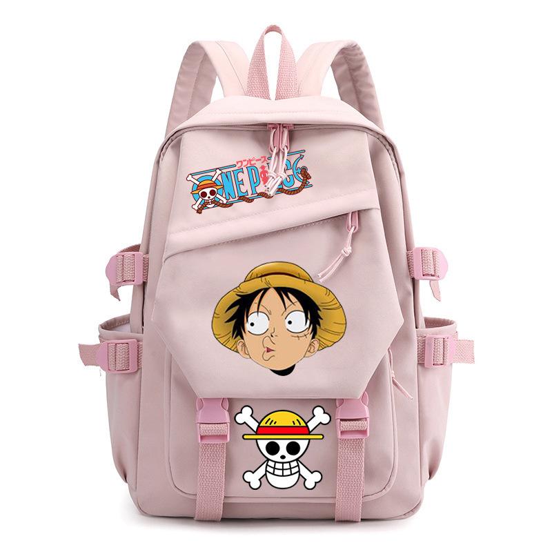One Piece King Printed Backpack Elementary School Students Junior High School Students High School Students Large Capacity School Bag