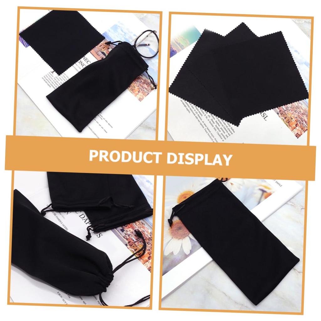 Brillenetui Stilvoll Weich mit Kordelzug für Einfach für Kleine Sonnenbrillen und Lesebrillen 20er-Pack Beutel, Design, Material, Aufbewahrung,