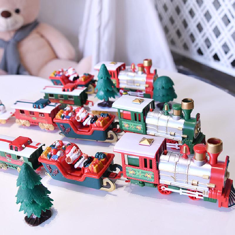 Led Gift Christmas Musical Electric Traintrack Set Kids Toys Home Decor Party