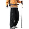CLOR Men's Hiking Softshell Tactical Pants Autumn Winter Loose Wide Leg Multi-Pocket Paratrooper Straight Work Pants CL110 Black 4XL