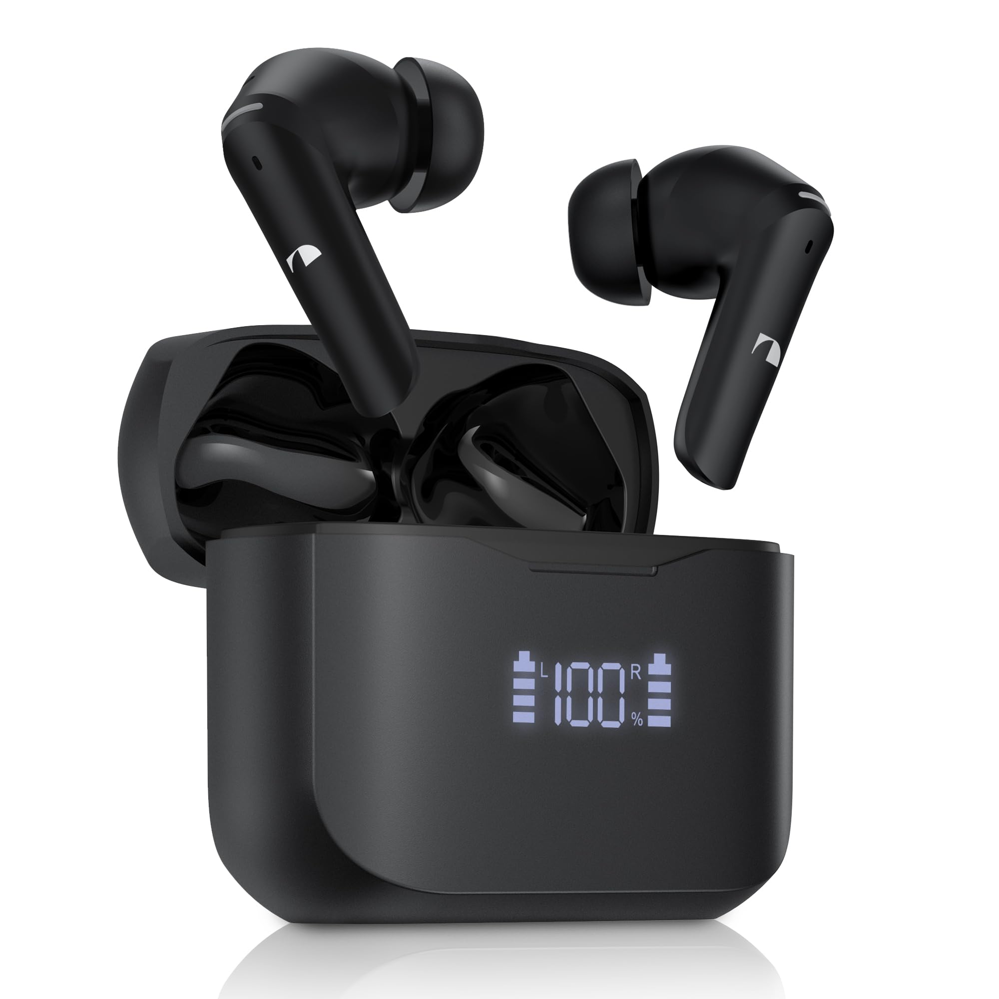 

Nakamichi TW018ENC PLUS Wireless Bluetooth ENC Noise Wireless Up to 35 Hours of Music Low LED Battery Level Japanese Voice Prompts Earbuds, 5.3,