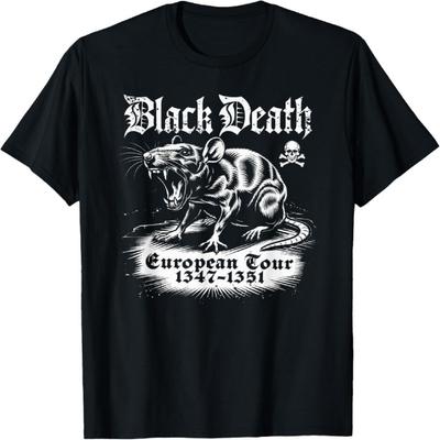 Black Death European Tour, Plague Rat Medieval History Goth T-Shirt