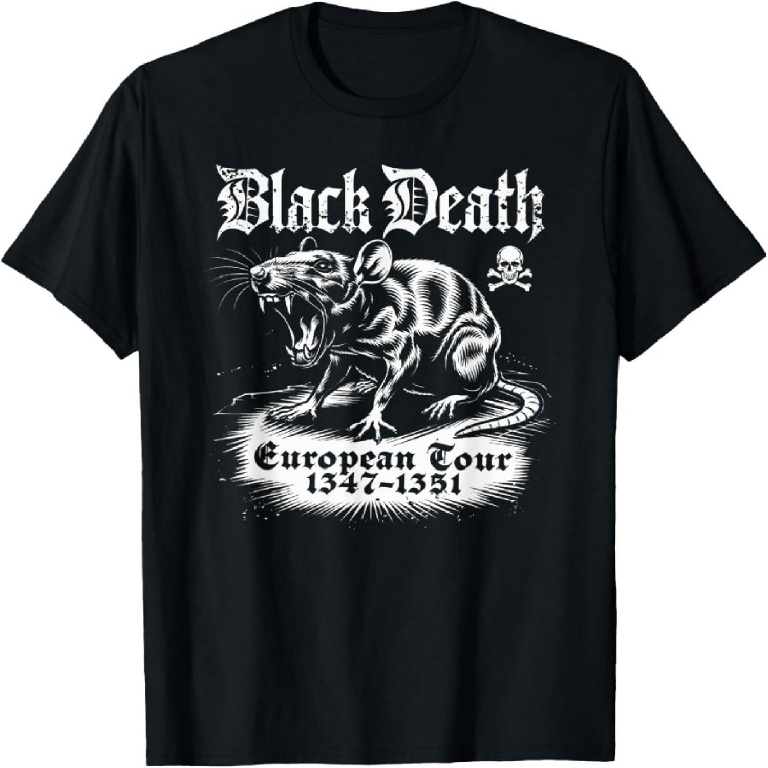 

Black Death European Tour, Plague Rat Medieval History Goth T-Shirt S