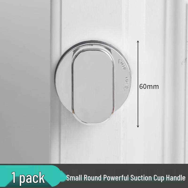 Self-Adhesive Suction Cup Glass Door Handle for Sliding Doors, Cabinets, Drawers, Wardrobes, and Refrigerators