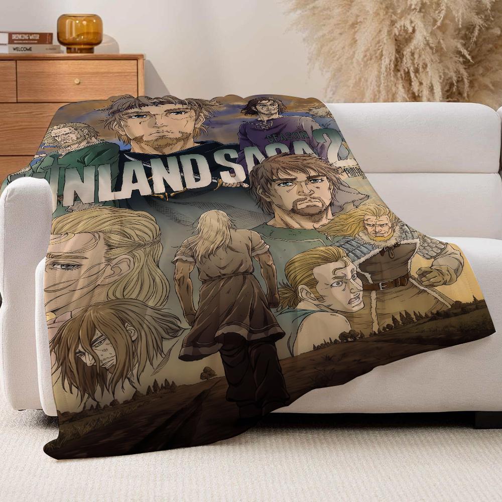 Anime Vinland Saga Blanket For Sofa Office Bed Plane Travel Sleep Read Relax Camping Soft And Warm