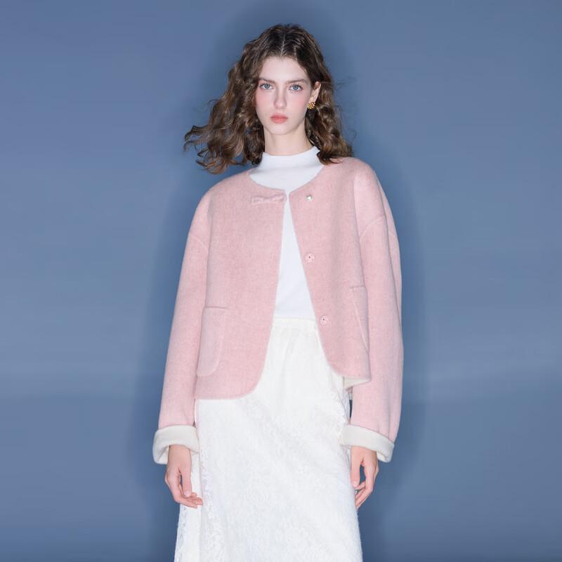 Sancai 2025 Winter Double-faced Wool Short Coat