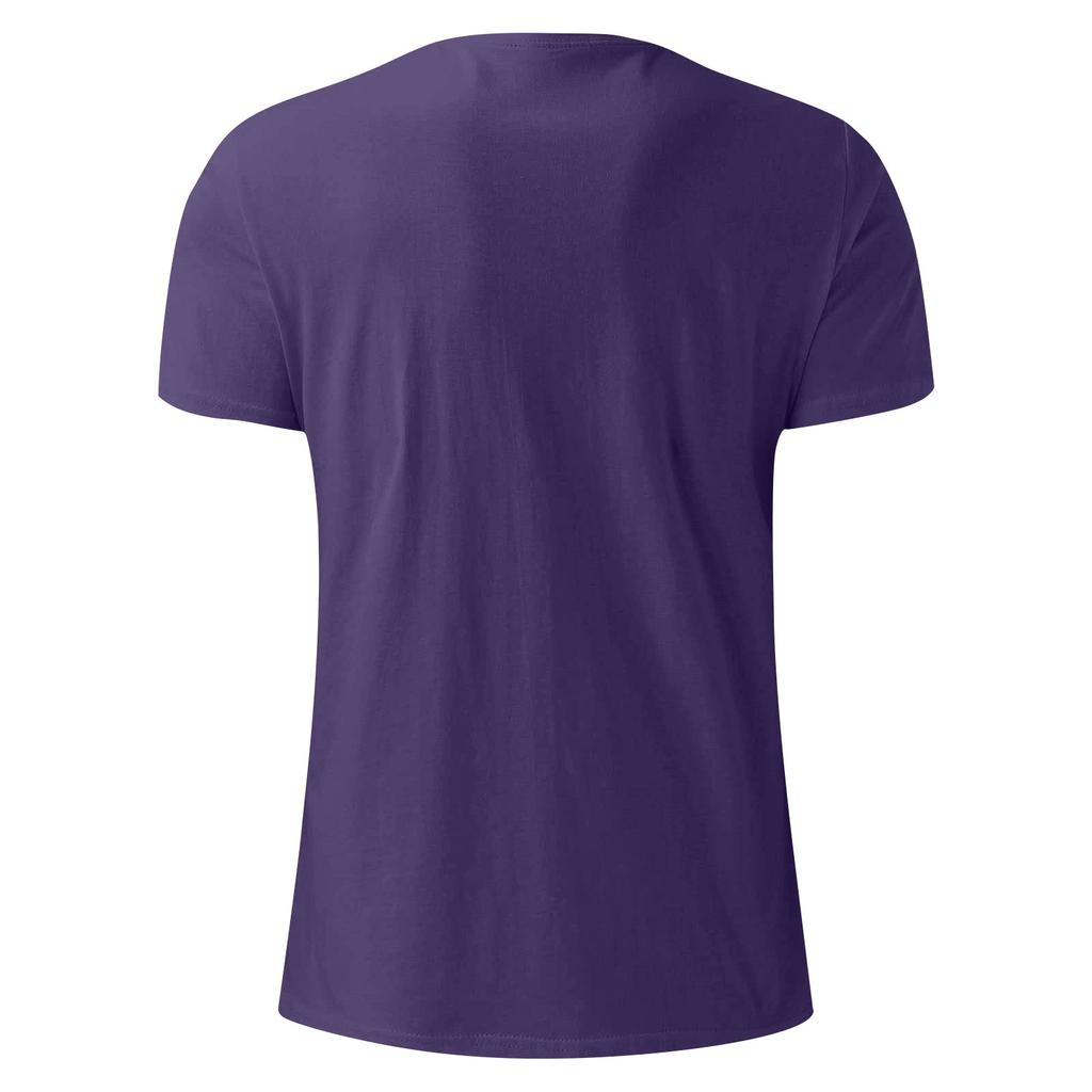 Men's Fashionable Casual Hawaiian Print Round Neck Short-Sleeved T-Shirt Top