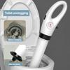 1 Set Leistungsstarker Pneumatischer Toilettenpömpel Verstopfungslöser Ergonomischer Griff Effektiver Toilettenverstopfungslöser