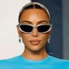 Y2K Cyberpunk Sunglasses Women Men 2000S Retro Wrap Around Eyewear Oval Frame Punk Goggles UV400 Designer Goggle Sunglasses