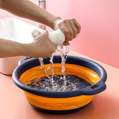 1 PC Portable Folding Wash Basin Lightweight Basin for Camping, Traveling, and Outdoor Activities