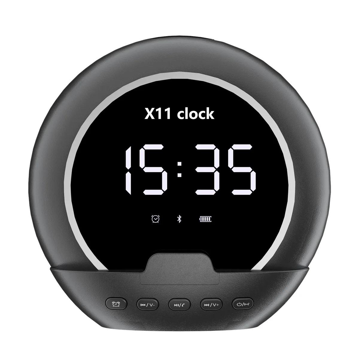 

Wireless Speaker Alarm Clock Multifunctional Digital Clock Music Player For Home Travel Sports Small Wireless Speaker чёрный
