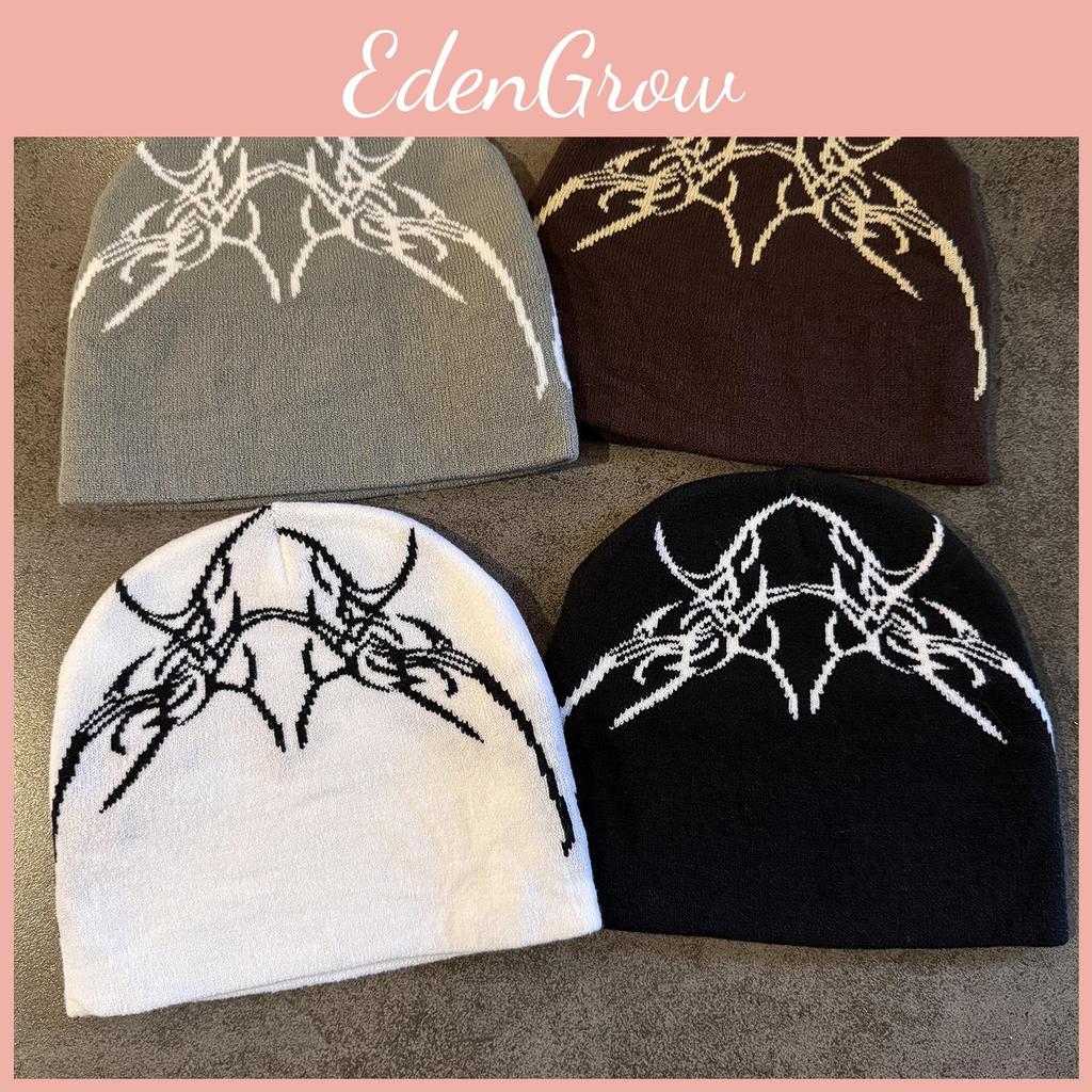 Street Style Skull Letter Beanie With No Brim For Winter And Fall Outfits Urban