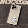 Korean Ins Cute Puppy Cat Transparent Phone Case For IPhone 17 17E 16E 15 Pro Max 12 14 11 16 13 Protective Shell Coque Cover