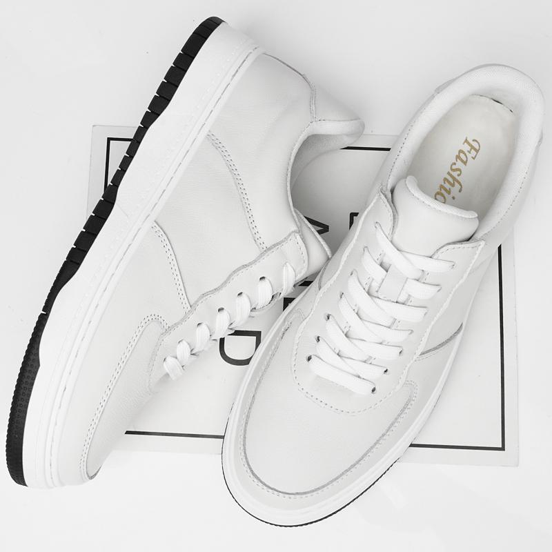 Fashion Genuine Leather Men's Vulcanize Shoes New Arrival Skateboard Footwear New Trendy Versatile Sneakers Outdoor Casual Sports Shoes