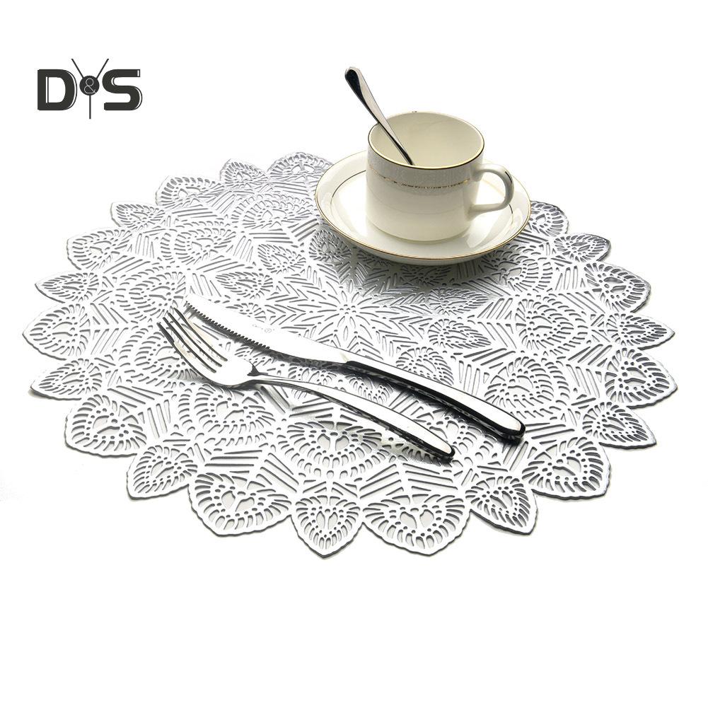 

Сплошной цвет полый лист дизайн кухонная подставка для столовых приборов чаша коврик чашка подставка стол декор