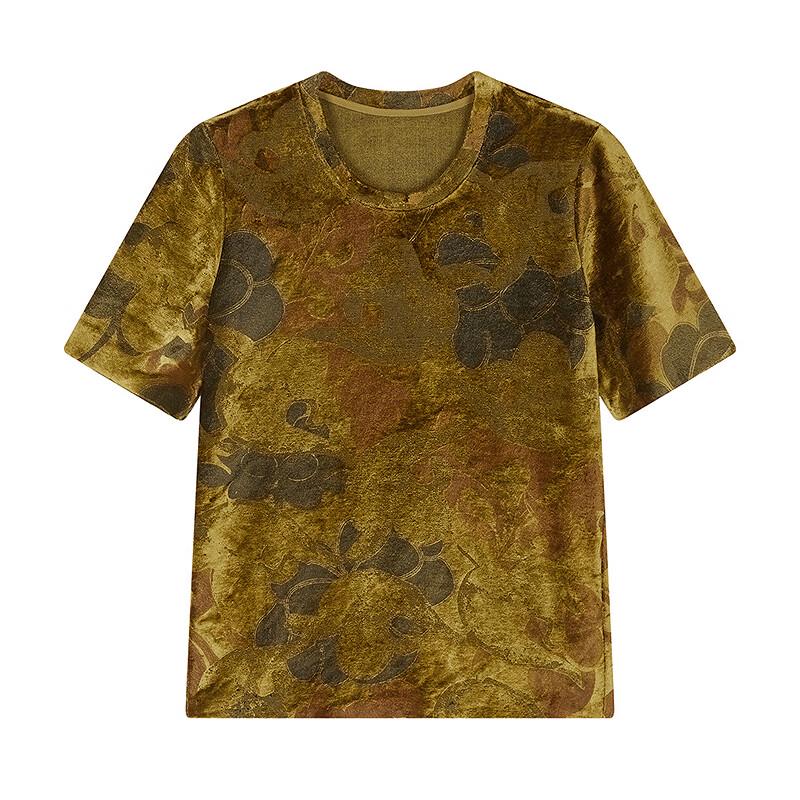 JNBY 2025 Fall Commuter X-Type Round Neck Short Sleeve T-Shirt