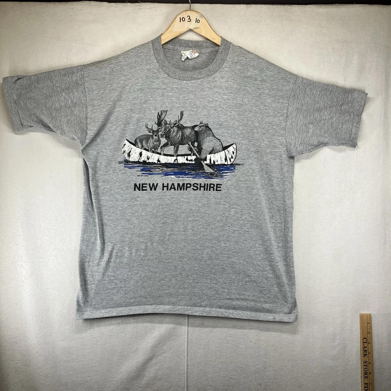 Vintage Nature T Shirt Mens XL Single Stitch 1989 Deer Moose Bear Funny Rowing 2XL