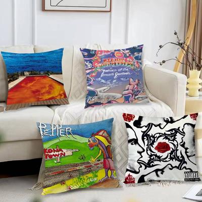 Red Hot Chili P-Peppers Band Pillow Case Pattern Printed Pillowcase for Living Room Sofa Cushion Cover & Bedroom Decor