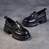 Spring and Autumn New Style Women's Thick-soled Single Shoes, Casual and Versatile Leather Shoes