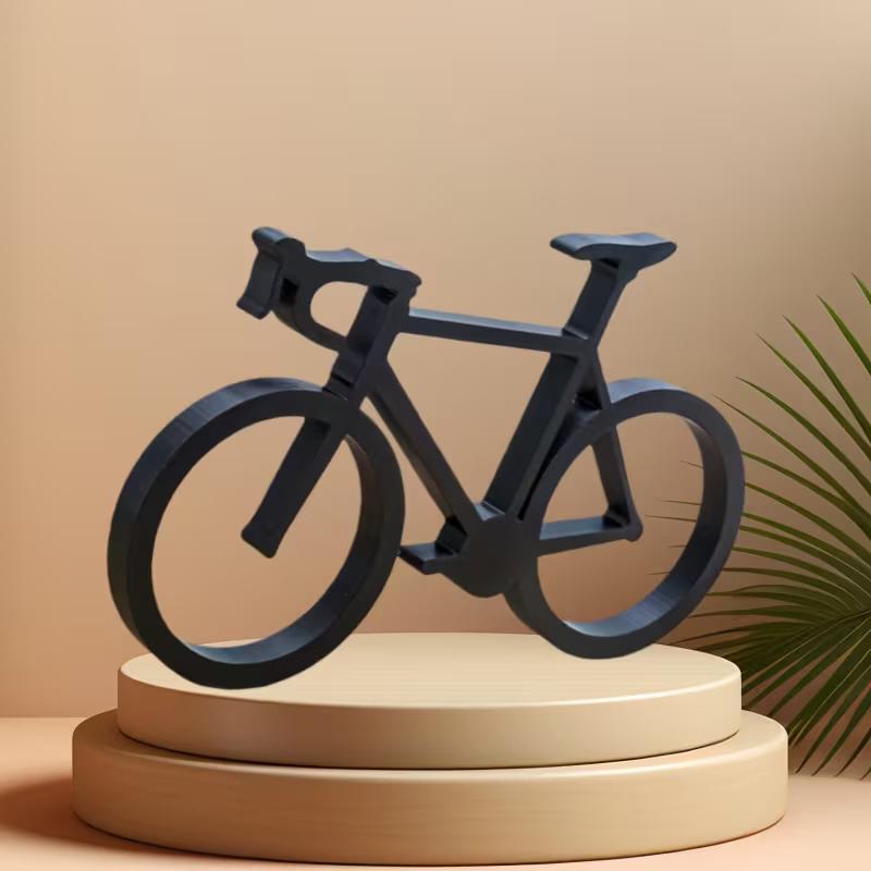 Modern Bicycle Sculpture Minimalist 3D Printed Bike Art Home Decor Accent Cycling Statue for Table Living Room