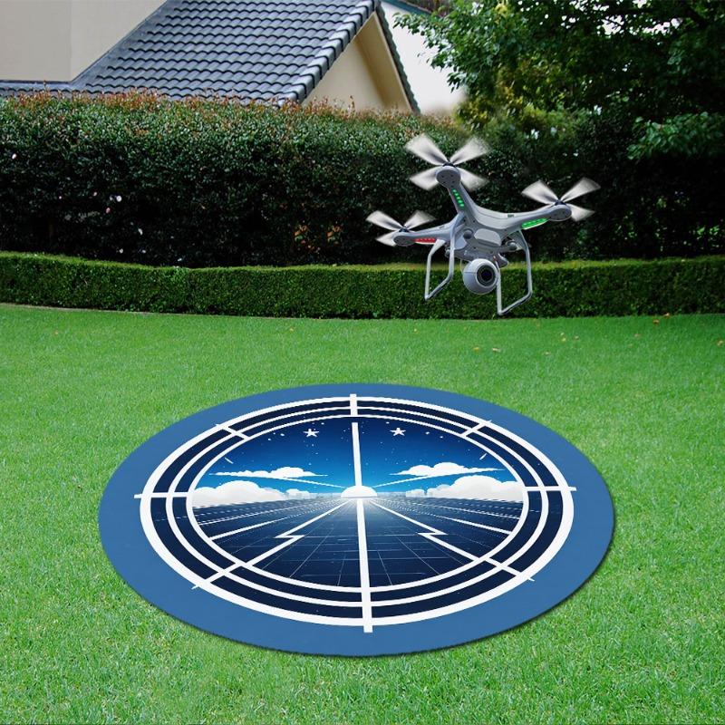 Wewnętrzne Zewnętrzne Maty Lądowania dla Dronów Kolorowe Znakowanie H Kompasem Podkładki Lotnicze dla Sprzętu do Fotografii Powietrznej
