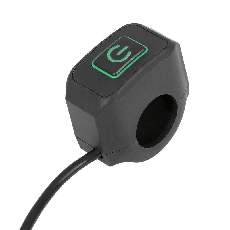 X Autohaux Plastic Motorcycle Handlebar Headlight Switch Button with Indicator Light Universal Auto Switch for Scooter Dirt ATV