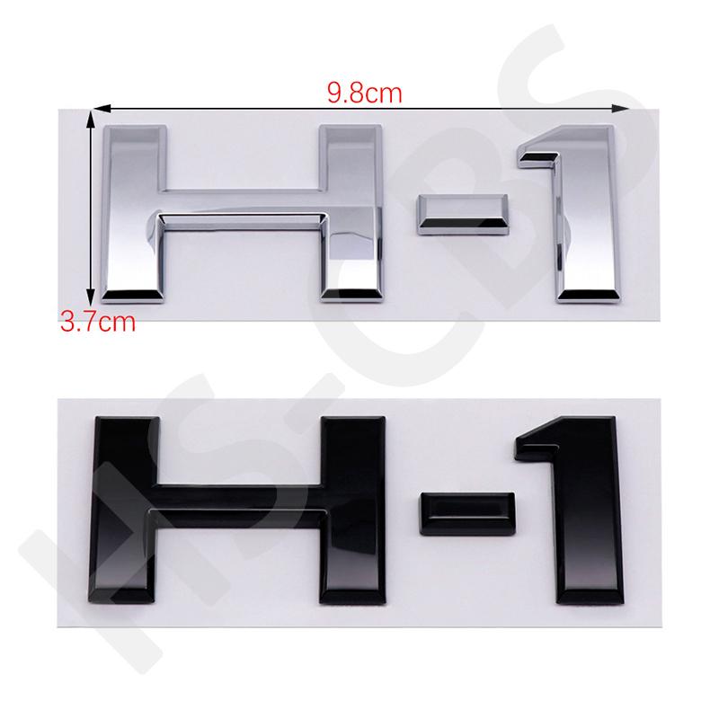 CMQW3 3D ABS H-1 Emblem Stickers H1 Letter Word Badge For Hyundai Starex Car Styling Auto Body Decaorative Sticker Decal Accessories