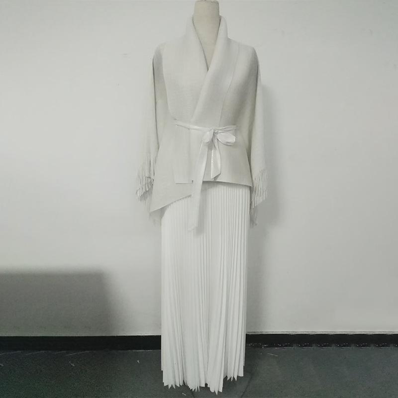 Miyake Falten Damen Sommer 2025 Übergroß Lässig Mode mit Afrikanischem Heißprägung