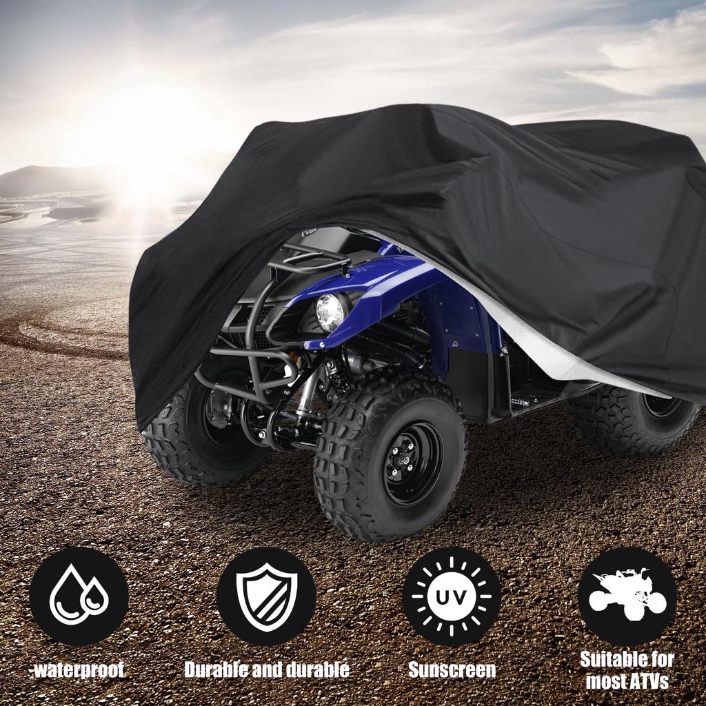 ATV Abdeckung Wasserdicht Outdoor Schwerlast 4 Wheeler Quad Proof Ganzjährig UV-Schutz für Polaris Yamaha Honda Schützen ATV Abdeckung
