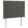 VidaXL Tête de Lit à LED Meuble de Chambre à Coucher Accessoire de Lit Simple Tête de Cadre de Lit Intérieur Gris Foncé 3123951