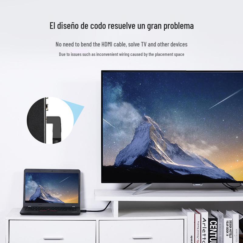 Vention 4K HDMI 2.0 Right Angle 90° Cable for TV, Monitor, Laptop, Set-Top Box.
