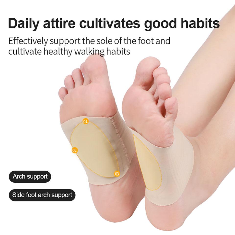 1Pcs Arch Foot Run Pad Support Ankle Brace Foot Pads Medical Protective Gear Breathable Sponge Correction Silicone Pad