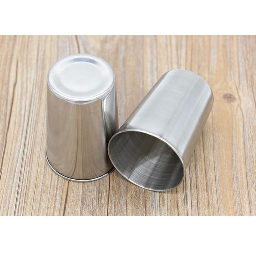 

1 Pcs Fashionable 180ml/300ml Stainless Steel Cup For Water Beer Coffee And Tea Portable And Practical 180ml серебряный