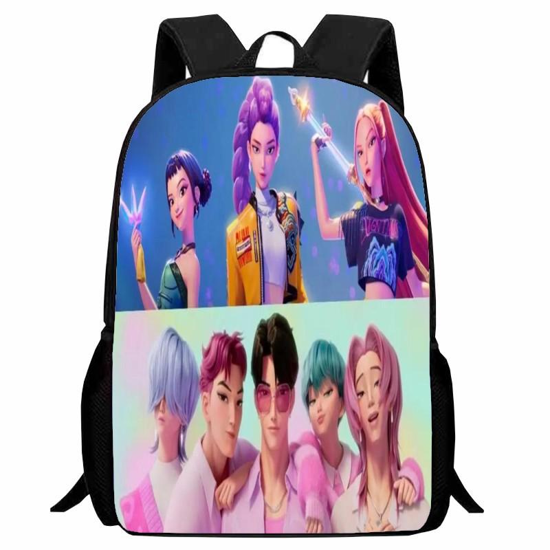New Printed Witch Hunter K-POP Student Backpack, Elementary School Cartoon Huntrix Kpop Backpack