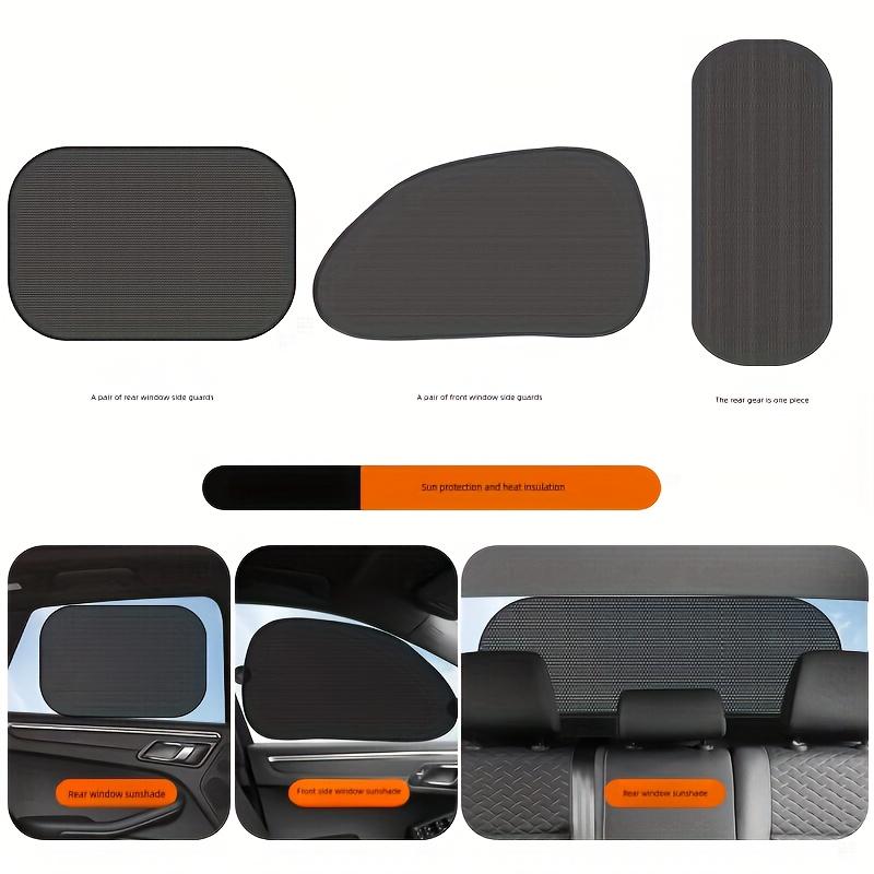 5Pcs Portable Foldable car sunshade, black gauze sunshade windshield cover, window sunshade, sun protection and insulation car sunshade