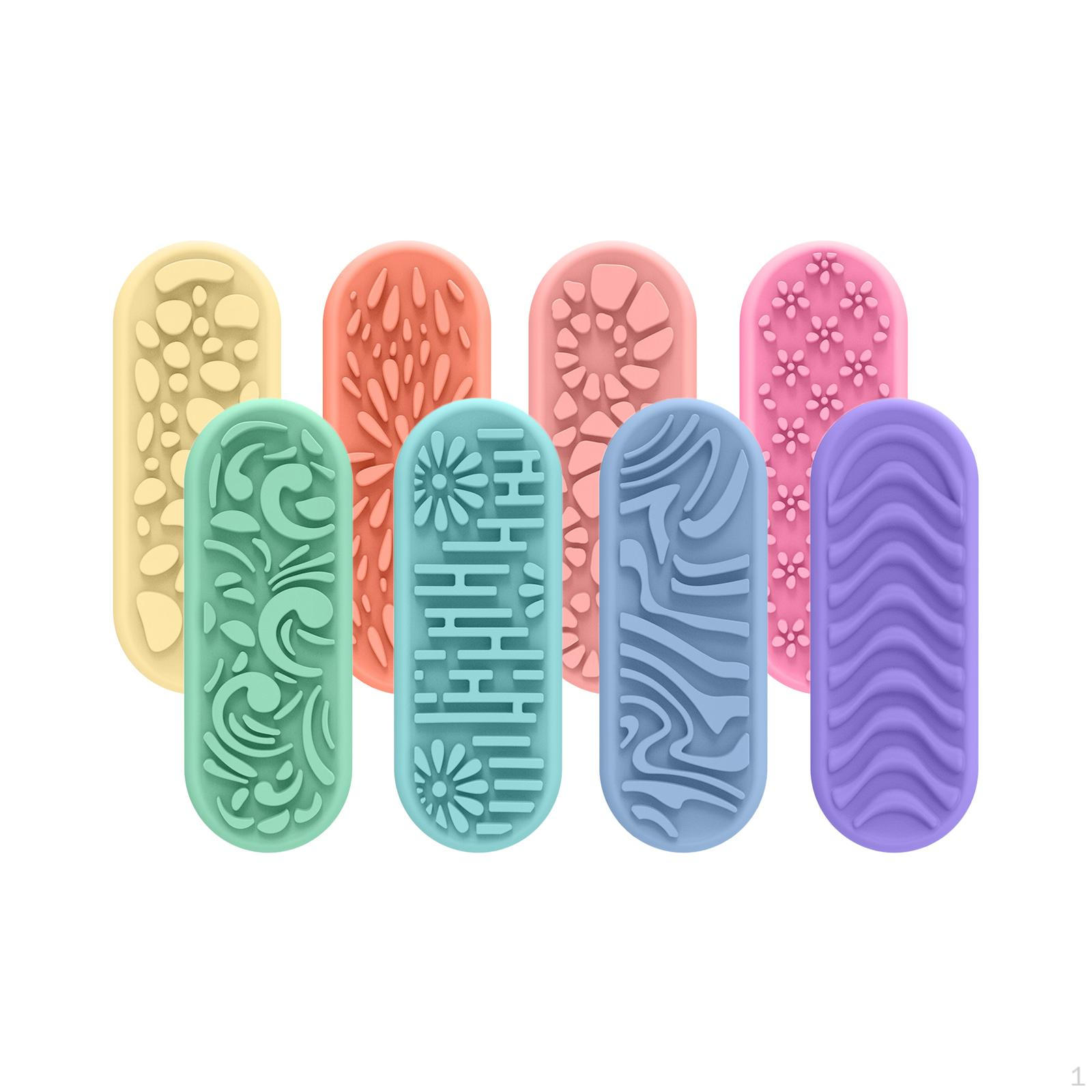 8Pcs Fidget Toys Sensory Stones for Kids Child Educational Silicone Toy Strips Gifts