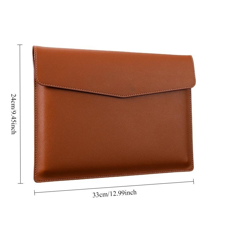 Thick Waterproof Leather A4 Document Bag Snap Button Button Archive Bag Contract Bill Storage Organizer magnetic buckle