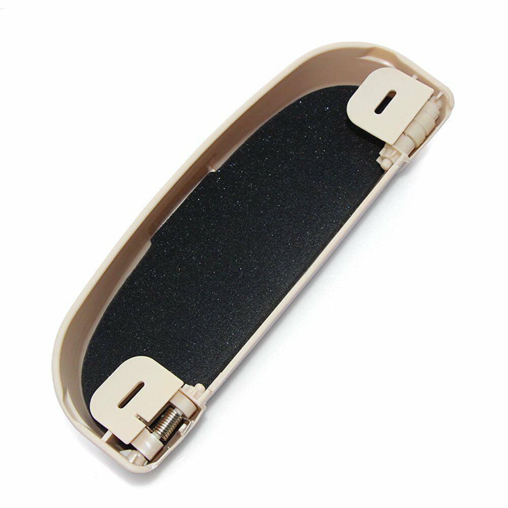 1x Beige Universal Car Interior Sunglasses Storage Box Sun Glasses Eyeglass Case