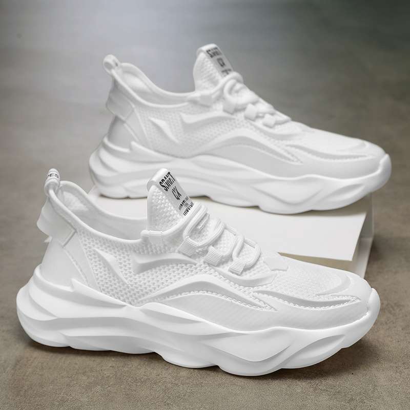 Men's shoes summer breathable mesh trendy versatile dad shoes men's teenagers thick-soled heightening running casual sports shoes