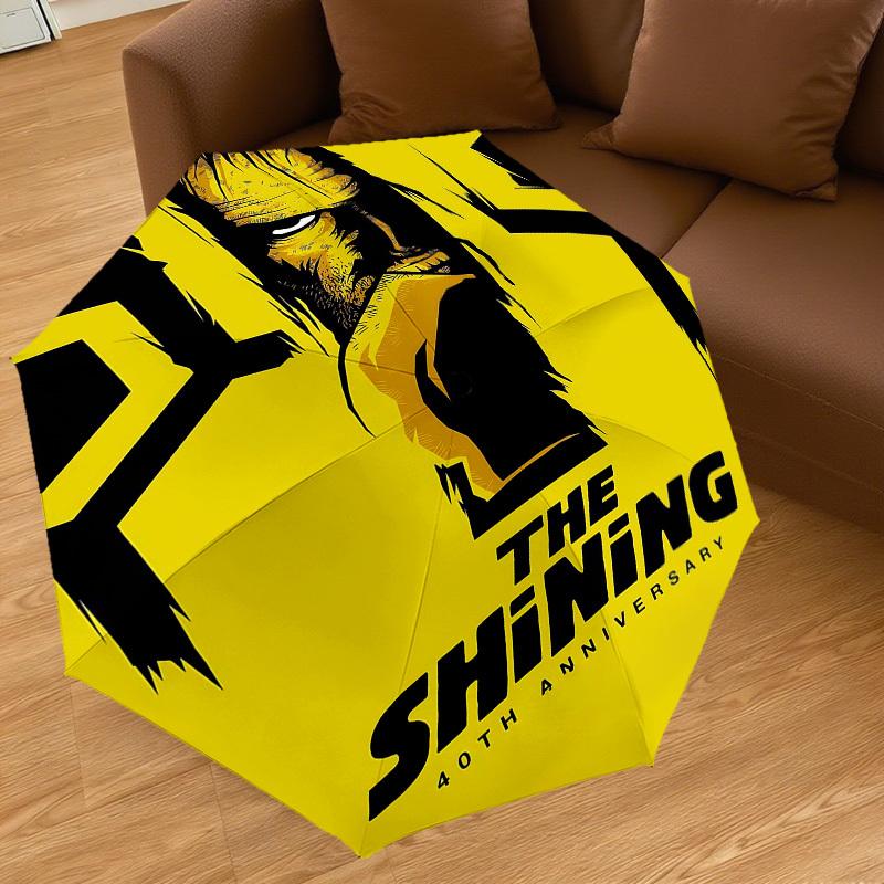 1pc The Shining 40th Anniversary Automatic Open/Close Umbrella Compact Folding Umbrella with 8-Rib Shaft lightweight esign, for Women/Men1231A