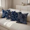 Blue Pillowcases with Unique White patternSuitable for Sofa Car Bedroom Decorative Cushion Cover Pillow Cover