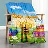 Biene Maja Personalized Text Blanket Gift Customizable Blanket Comfortable Great for Office Seaside Office Chair Picnics for All Occasions