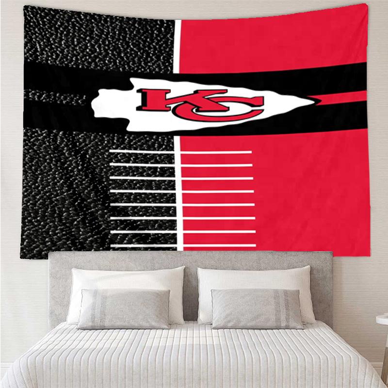 Kansas City Chiefs Logo Tapestry Hanging for Bedroom,Livingroom, Playroom,Decor Art Room Wall Tapestry Holiday and Birthday Gifts